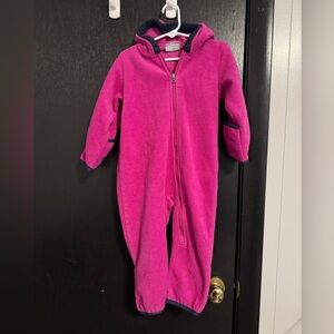 Columbia Pink and Navy Toddler Fleece Suit